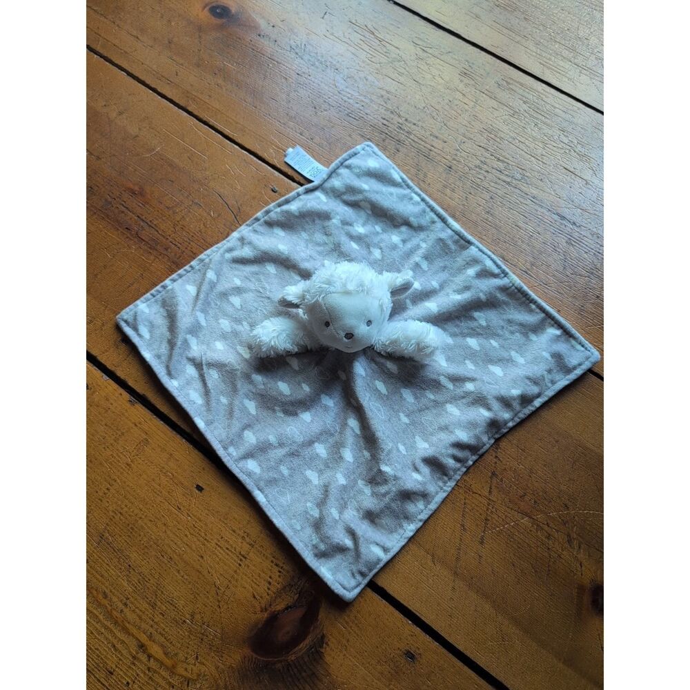 Just One You Carters Lamb/Sheep White Gray Cloud Baby Lovey Security Blanket